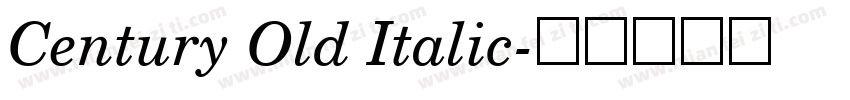 Century Old Italic字体转换